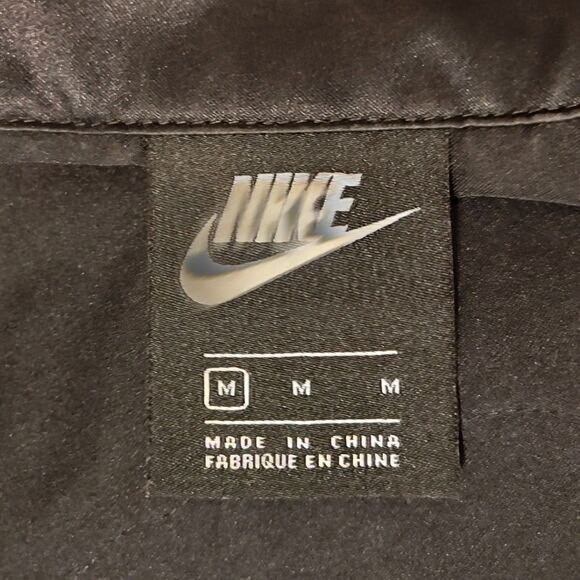 Nike Long Icon Clash Jacket Adult Med Black CU5974-010 Swoosh Logo Graphic Satin - Picture 11 of 16